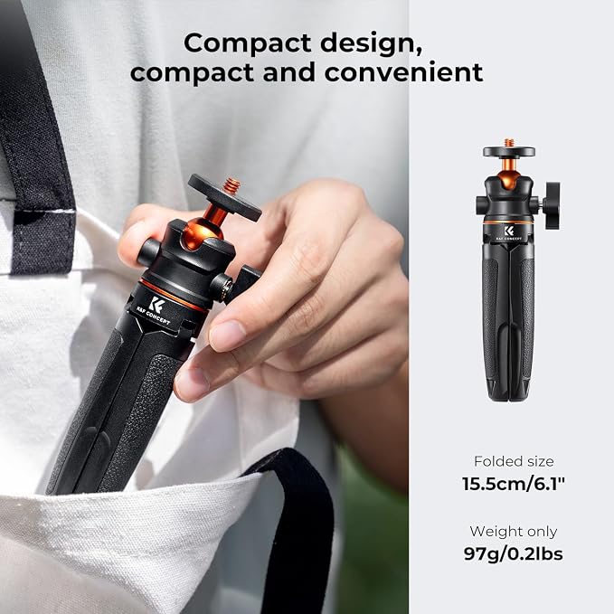 K&F Concept Selfie Stick Tripod, 360 Degree Rotation Mini Phone Stand