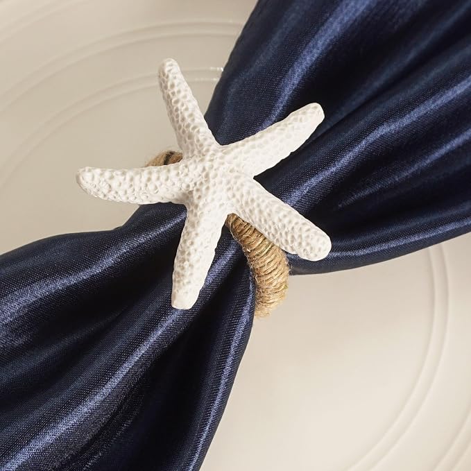 Starfish Napkin Rings Set of 12, Dinner Party, Theme Party, Coastal Table Decor
