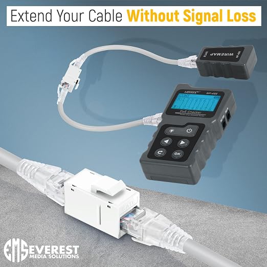 Everest RJ45 CAT6 Keystone Coupler in White