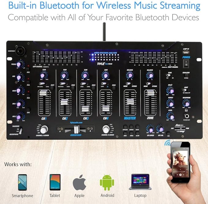Pyle 6 Channel Mixer DJ Controller