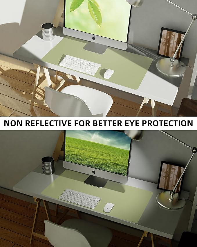 AFIING Leather Desk Pad Protector, Mouse Pad, Office Desk Mat, Non-Slip PU