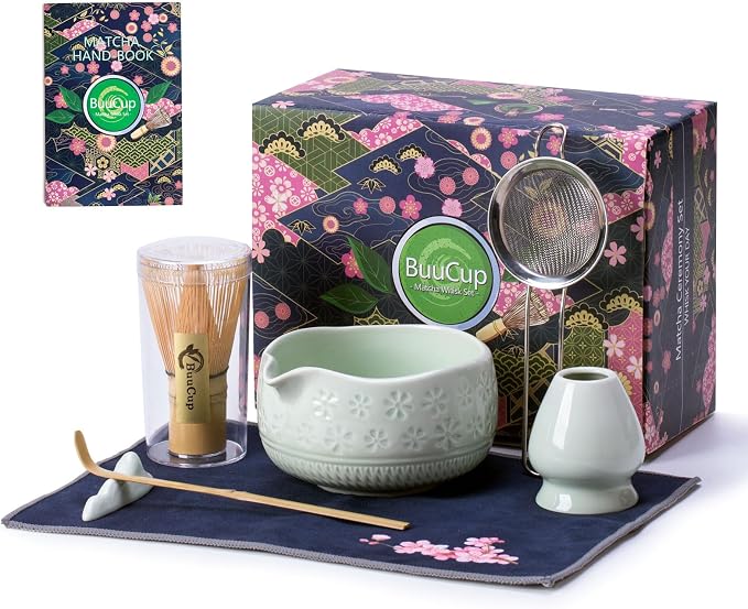 Buucup Matcha Whisk Set, Ceramic Matcha Kit