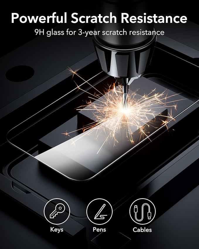 ESR 3 Pack for iPhone 16 /iPhone 15 Screen Protector, Full Coverage Tempered