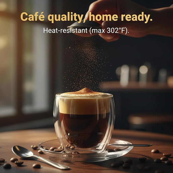 Casafoyer 9 Oz Double Wall Glass Coffee Cups Set of 4, Borosilicate Espresso