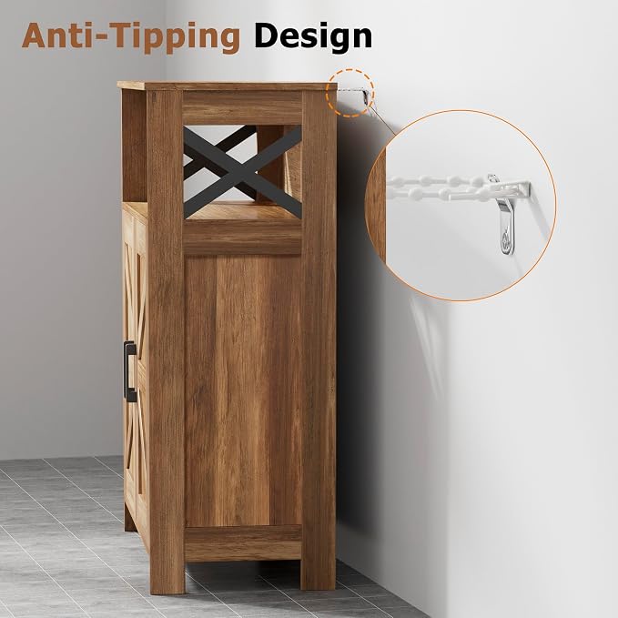 Farmhouse Bathroom Storage Cabinet