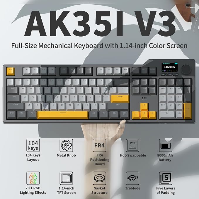 DAIDAI×AJAZZ AK35I V3 Full Size Hot Swap Mechanical Gaming Keyboard