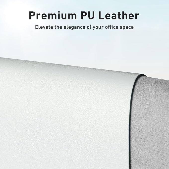 Aothia Leather Desk Pad Protector, Large Mouse Pad, Office Mat, Non-Slip PU