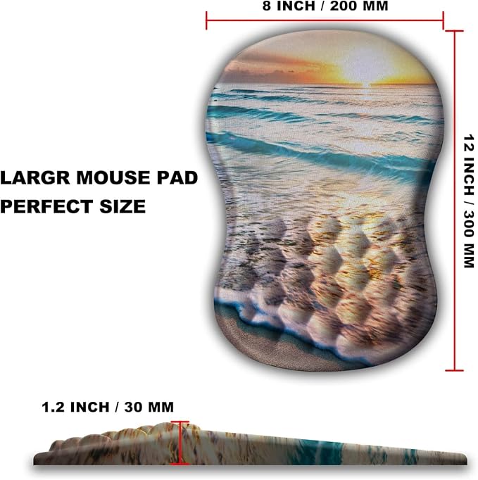 Mouse Pad Wrist Support, Ergonomic Mouse Pad