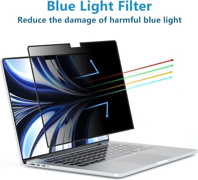 FILMEXT MacBook Air M2 13.6-inch Screen Protector, Privacy Shield, 2022 Release