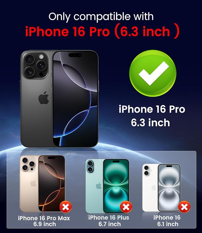 Magnetic for iPhone 16 Pro Case Slim Soft Silicone Bumper Shockproof Metallic