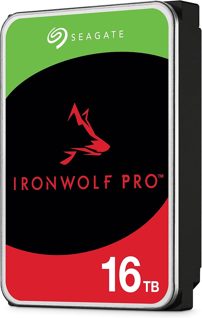Seagate IronWolf Pro, 16 TB, Enterprise NAS Internal HDD –CMR 3.5 Inch