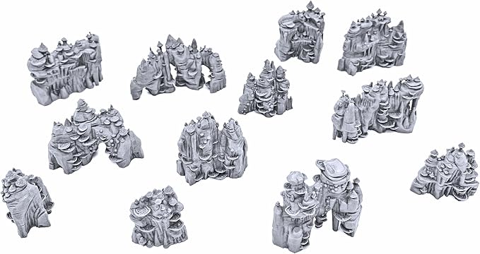Shroom Grotto Walls by Printable Scenery, 3D Printed Tabletop RPG Scenery and