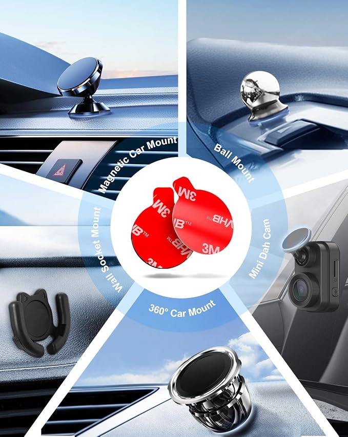 10 Pcs 3M Sticky Adhesive Pads for Car Magnetic Phone Holder, 1 inch Round VHB
