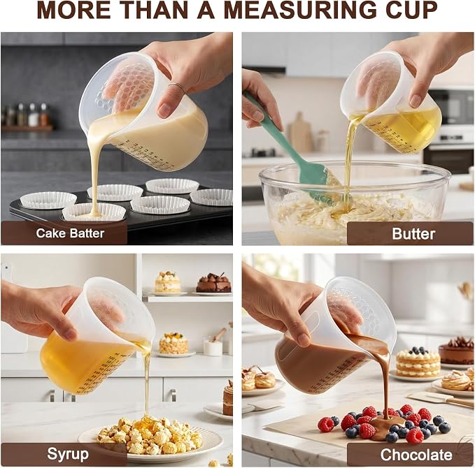 Palksky Silicone Measuring Cups Set