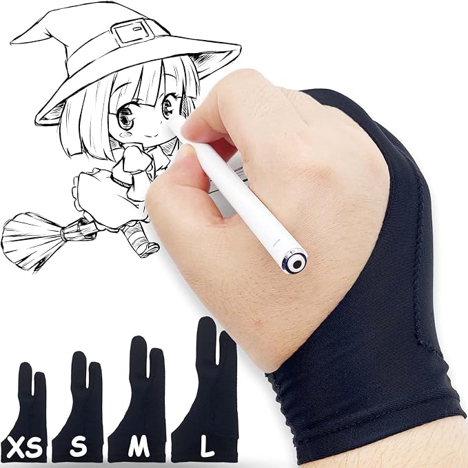 Drawing Glove, Artist Glove for Drawing Tablet iPad, Digital Art Palm Rejection