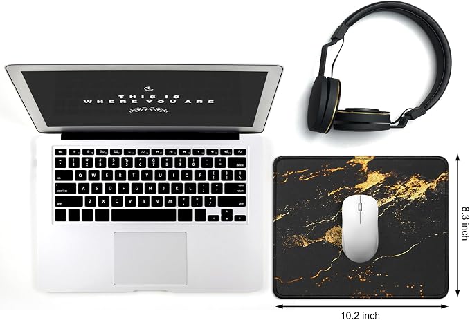 JIKIOU 3 Pack Mouse Pad with Stitched Edge, Comfortable Mouse Pads with