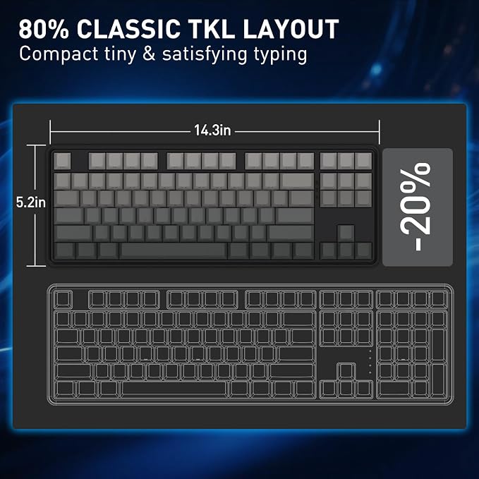 Redragon K707 HE Rapid Trigger Gaming Keyboard, 87 Keys TKL Wired Mechanical