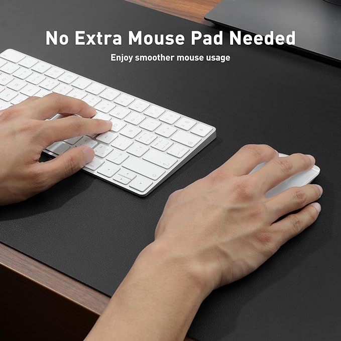 Aothia Leather Desk Pad Protector, Mouse Pad, Office Desk Mat, Non-Slip PU