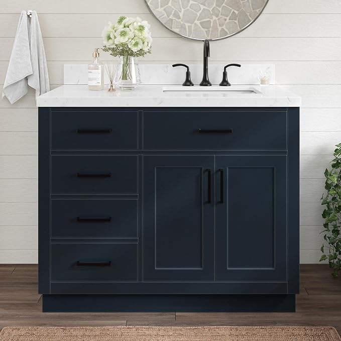 Hepburn 42 Inch Single Sink Bathroom Vanity in Midnight Blue