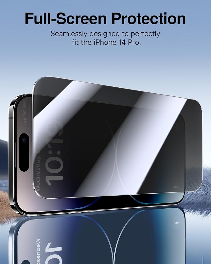 SMARTDEVIL 2 Pack for iPhone 14 Pro Max Privacy Screen Protector, Military