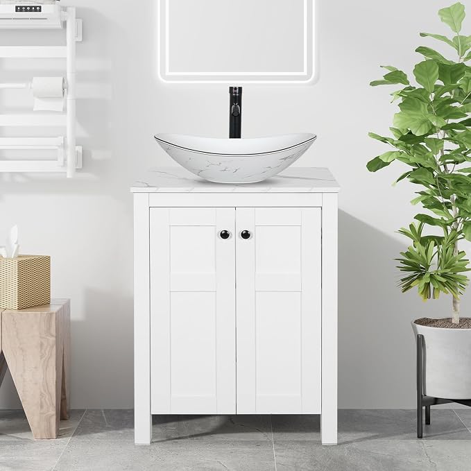24 Inch White Bathroom Vanity