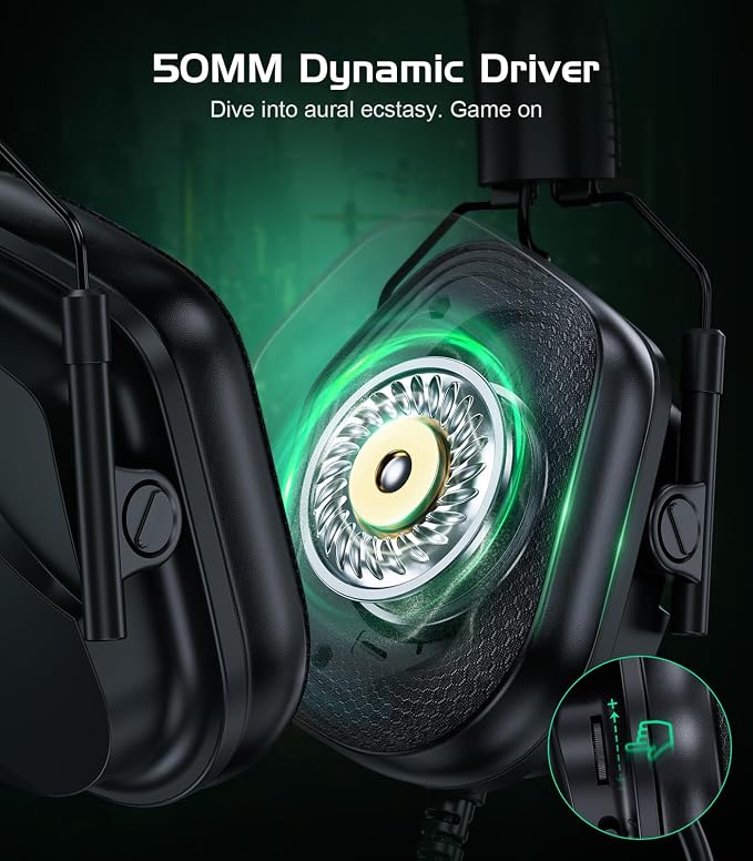 HW12 Gaming Headset for PC, Xbox One, Gaming Headphones