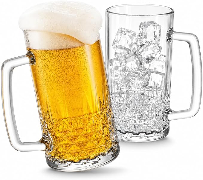 2 Pack Beer Mugs For Freezer, Double Wall Insulated Glasses – Freezer Mugs
