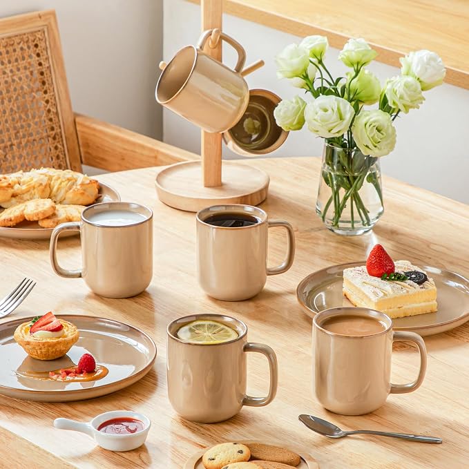 vancasso Coffee Mugs Set of 6, 12 Oz Ceramic Coffee Cups