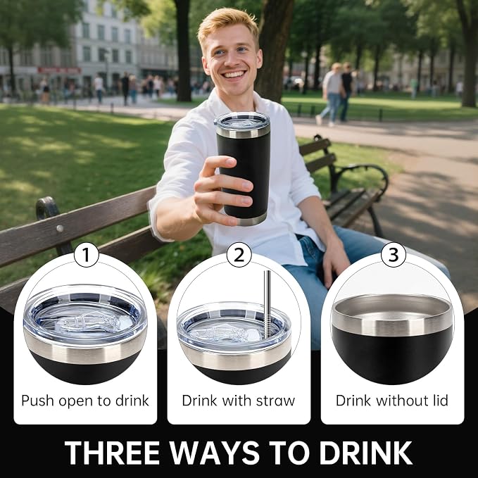 IEOVIEE 32 Pack 20oz Stainless Steel Insulated Bulk Tumblers