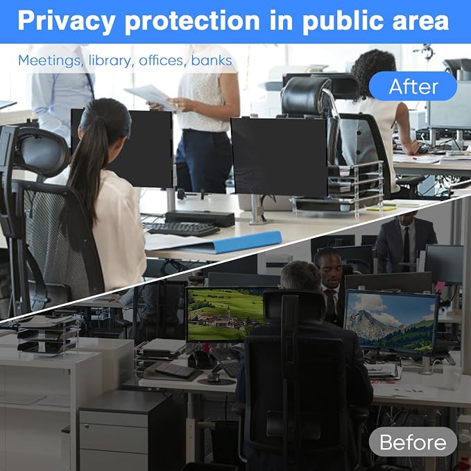 Magnetic 23.8 Inch Computer Screen Privacy Shield, Privacy Screen Filter