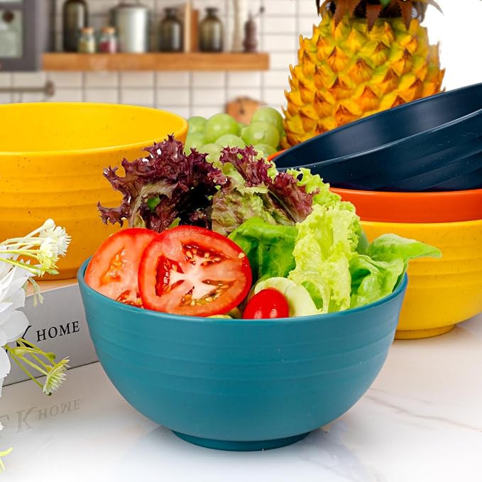 32-Piece Unbreakable Wheat Straw Dinnerware Set, Service