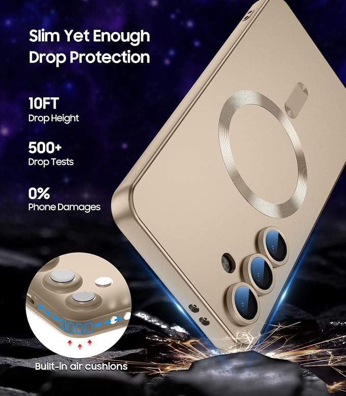 Magnetic for Samsung Galaxy S25 Plus Case Slim Soft Silicone Bumper Shockproof