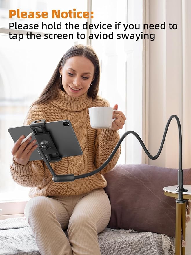 SAIJI 47" Gooseneck Kindle Holder, Tablet Holder