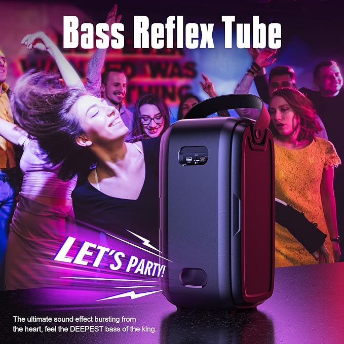 W-KING Party Loudest Portable Bluetooth Speaker Wireless Boom Box, 180W Max Big