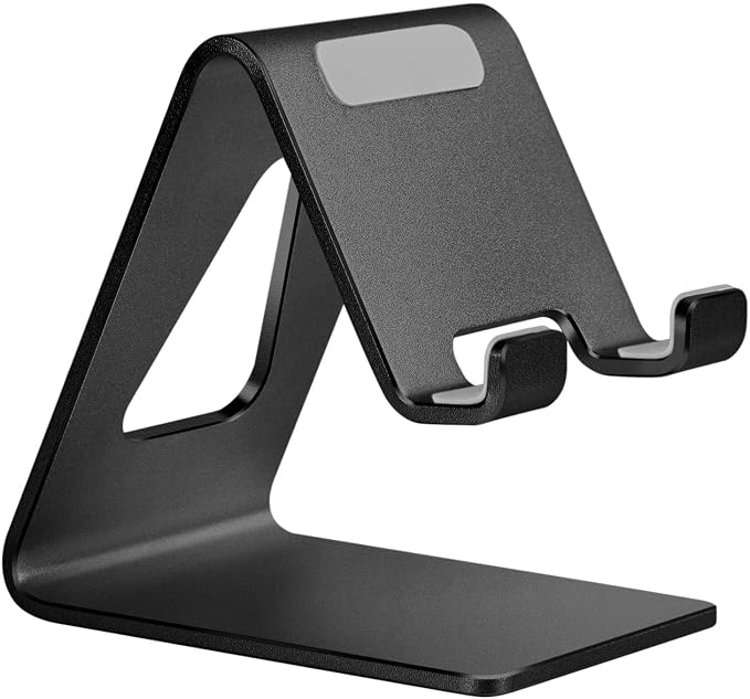 Cell Phone Stand for Desk, Desktop Phone Holder, Aluminum Mobile Phone Stand