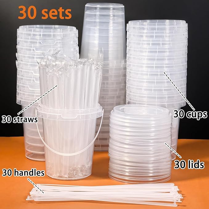 30 Sets - 34 oz Plastic Cups