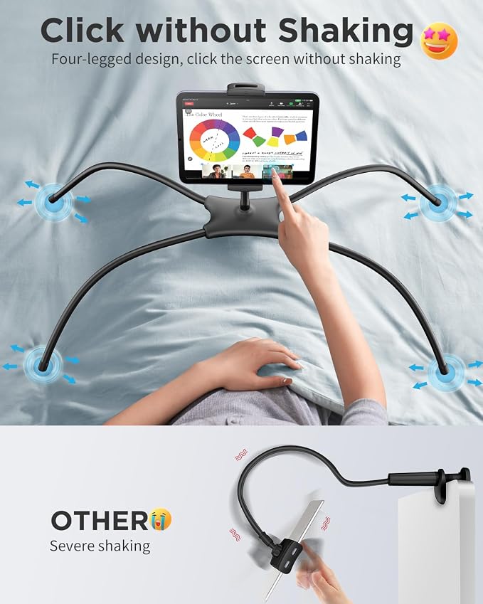 SAIJI iPad Stand, Adjustable Ergonomic Tablet Holder