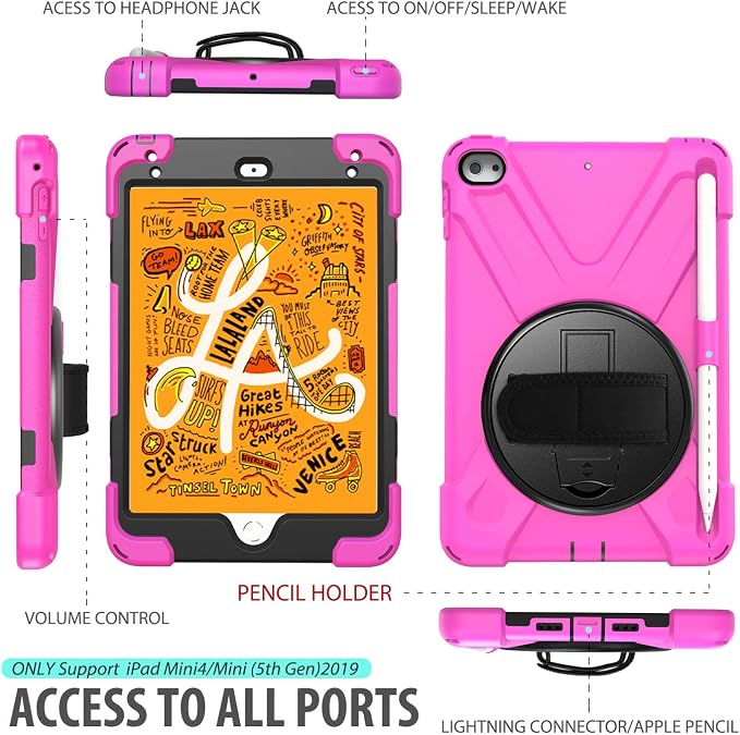 BRAECN iPad mini 5 Case, iPad mini 4 Case, Heavy Duty Shockproof Protective