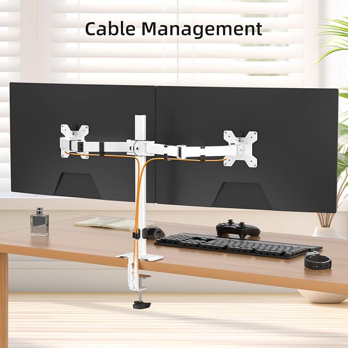 Suptek Dual Monitor Desk Mount, Adjustable Dual Monitor Arm