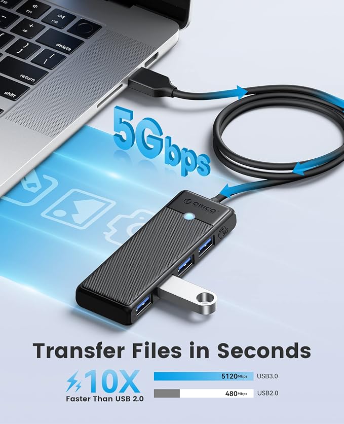 ORICO USB 3.0 Hub, 4-Port USB Hub
