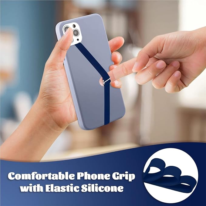 TEAMOLA 3pcs Silicone Phone Grip Holder Strap