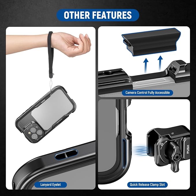 NEEWER 16 Pro Max Cage, Quick Release Video Rig Phone Stabilizer Compatible