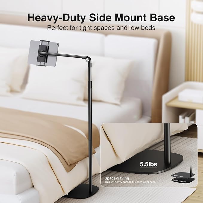 elitehood iPad Stand Floor, Height Adjustable Tablet Floor Stand