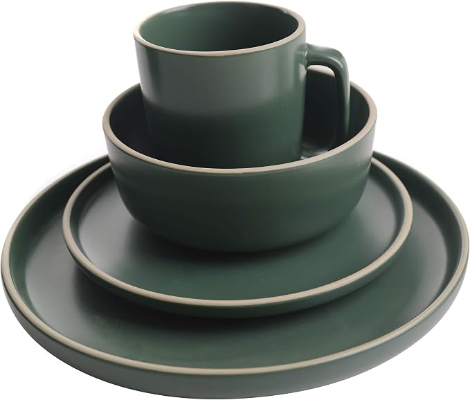 Gibson Home Zuma 16 Piece Round Kitchen Dinnerware Set, Service