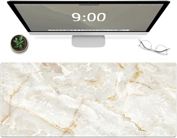 Galdas Large Mouse Pad Marble Pattern XXL XL Large Mouse Pad Mat Long Extended