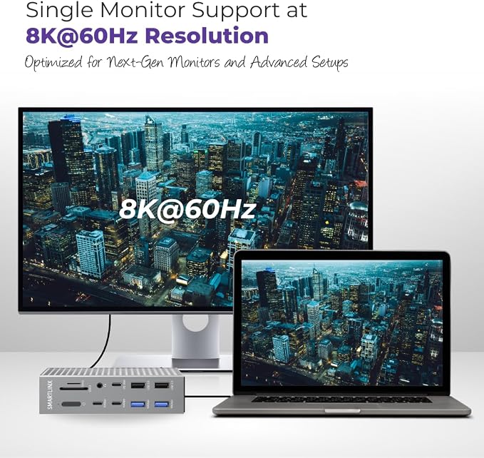 Thunderbolt 4 Dock – 21 Ports, Dual 4K or Single 8K Display, 90W Charging