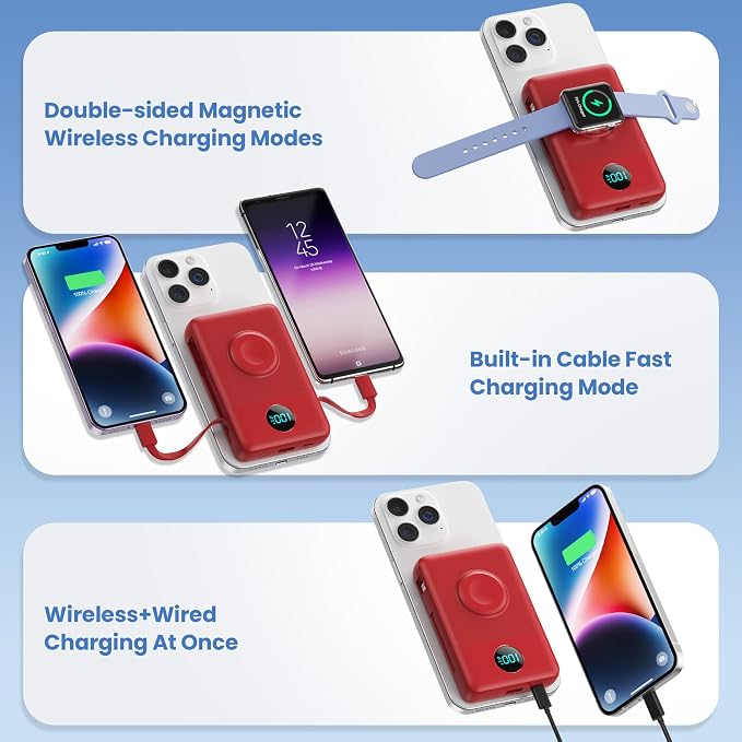 Magnetic Portable Charger 10800mAh