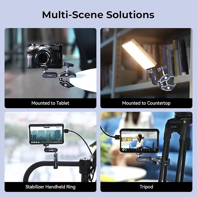 SMALLRIG Camera Mount Clamp 2-Pack, Ballhead Magic Arm