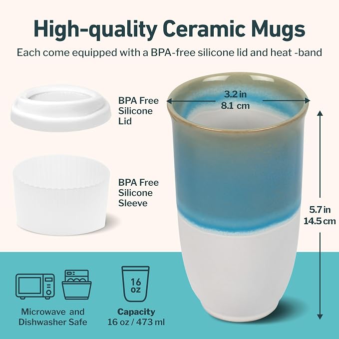 NOVA CERAMICS Travel Coffee Tumbler – Travel Mug