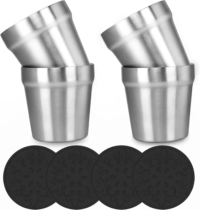Youda Stainless Steel Cups Set of 4